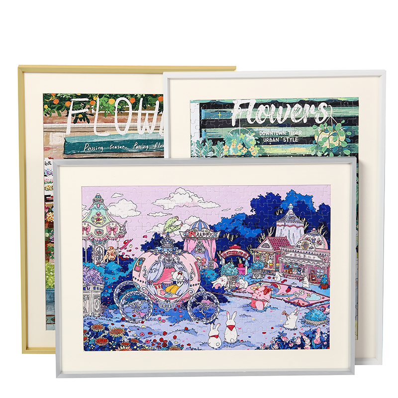 金属拼图框裱画框1片片**75 一千块铝合金相框挂墙定制