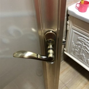 卫生间浴室门锁古铜色凹弧面卫浴门锁110mm厕所洗手间厨房执手锁