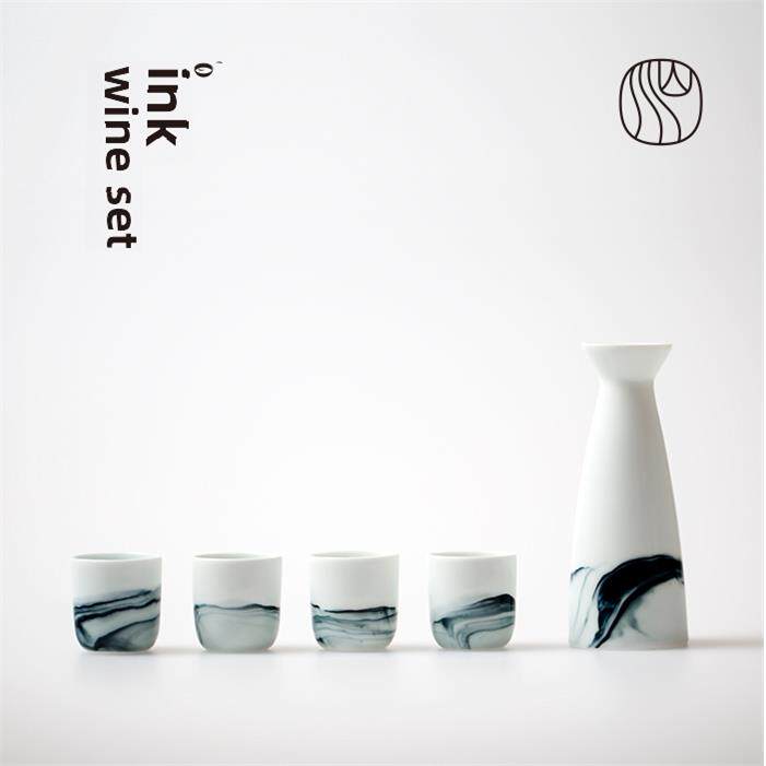 景德镇陶瓷白酒覆古清酒壶中国葡萄酒套装完整礼品套装