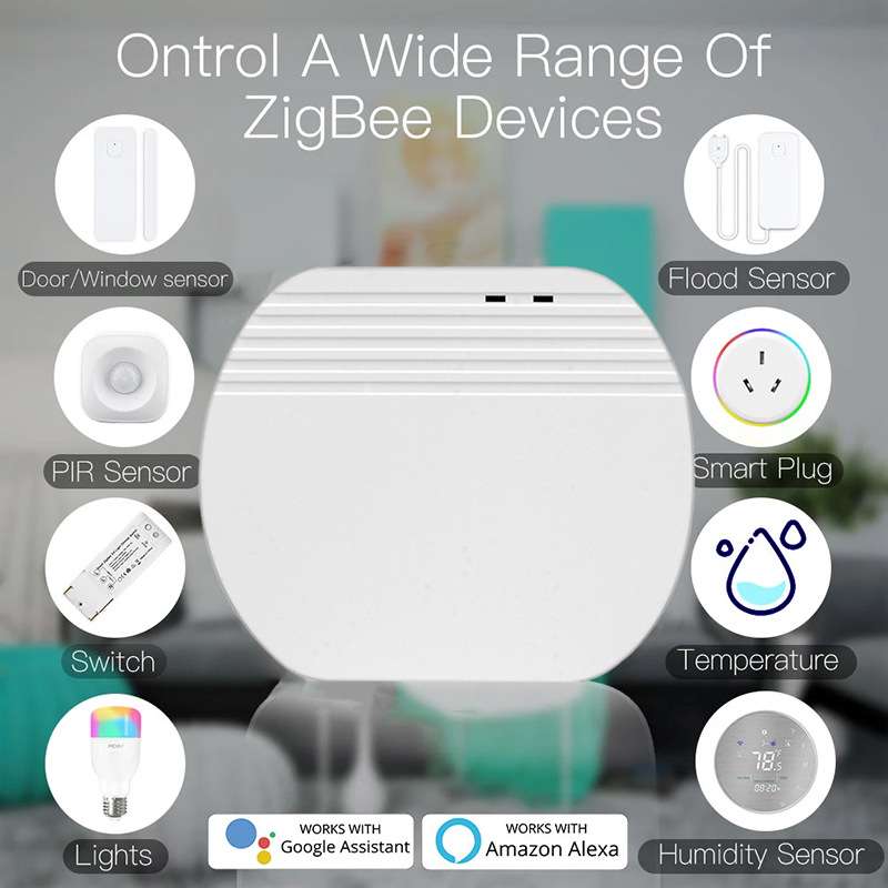 Zigbee3.0无线网关智能家居中控系统远程APP控制定时延时语音网关