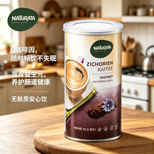 Naturata菊苣咖啡德国无麸质0咖啡因益生元孕妇速溶益生元冲饮