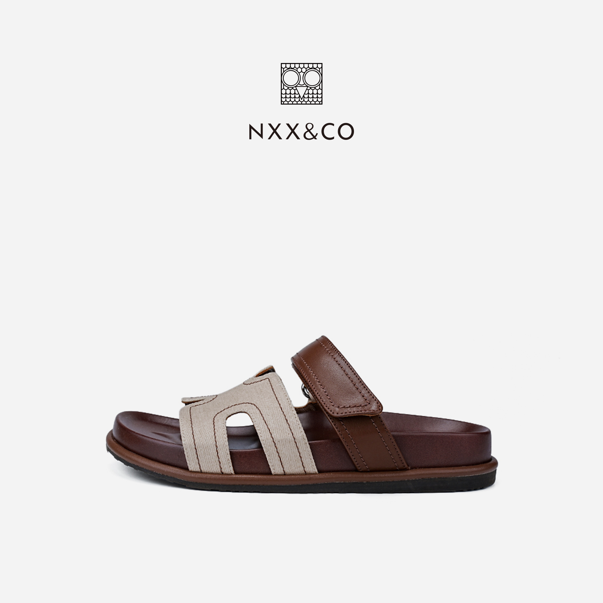 NXX&CO2026年夏季新款牛仔风一字拖 外穿软底防滑百搭休闲凉鞋