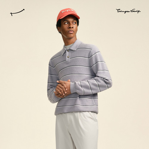 StingerGolf史丁儿条纹羊毛毛衣