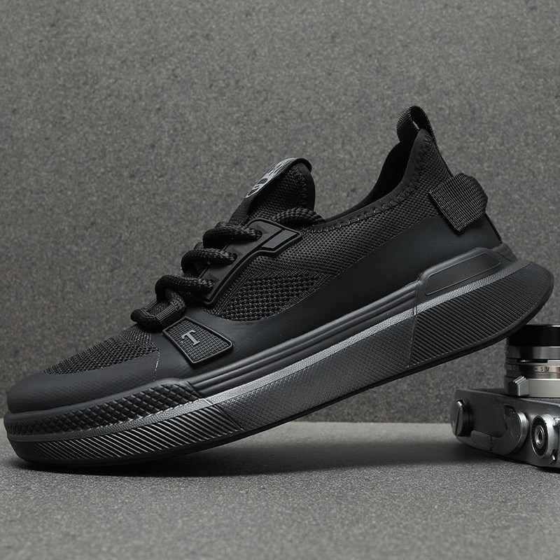 鞋子男鞋2025春夏季新款轻便发泡软厚底运动休闲鞋透气飞织网鞋男