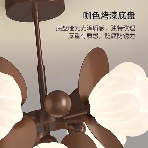 极简卧室灯创意艺术法式中古风2025新款铃兰花朵护眼儿童房卧室灯