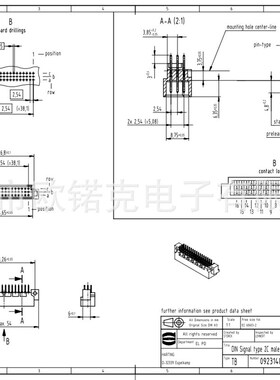 HARTING浩亭 DIN信号连接器 DIN 41612 2C型 09231486922