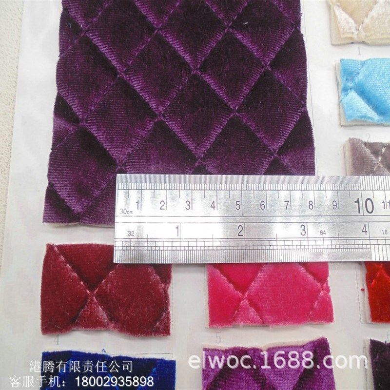 车线3厘米对角 绒布软 海绵泡棉复合 丝绒网线格子 绣花缝线3296W,纺织面料/辅料/配套,绒布,淘宝优惠券,粉丝福利购,淘宝优惠卷