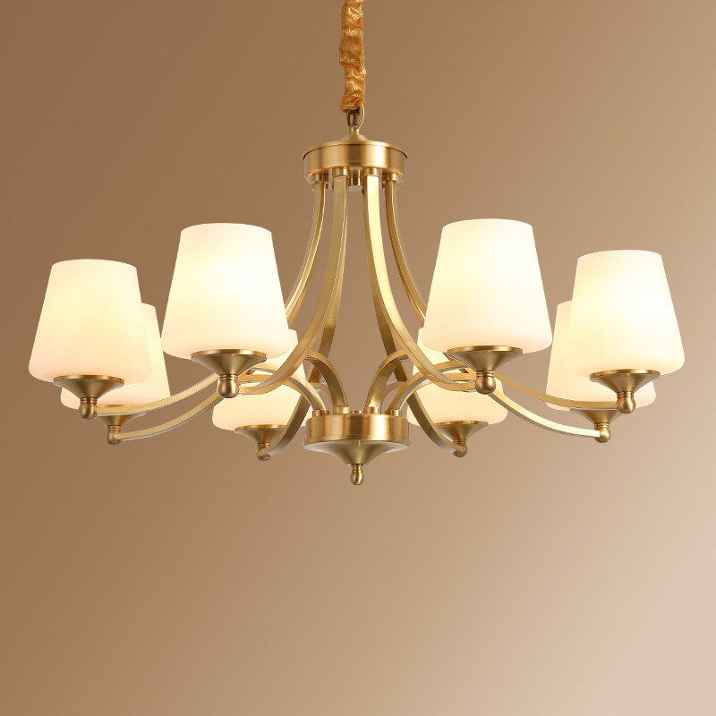 全铜网红美式吊灯玻璃罩全铜欧式简约吊灯客厅餐厅卧室灯全铜轻奢,家装灯饰光源,客厅吊灯,淘宝优惠券,粉丝福利购,淘宝优惠卷