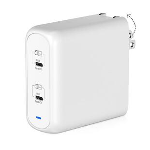 出口美国130W氮化镓快充头双65W PD充电器支持PD3.0/PPS快充协议