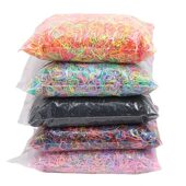 甄选一公斤装 橡皮筋儿童一次性皮筋加厚彩色发圈头饰头绳