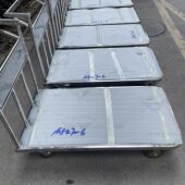 甄选不锈钢层静音车工厂手刹车专用搬运车平板车手推车脚刹四轮