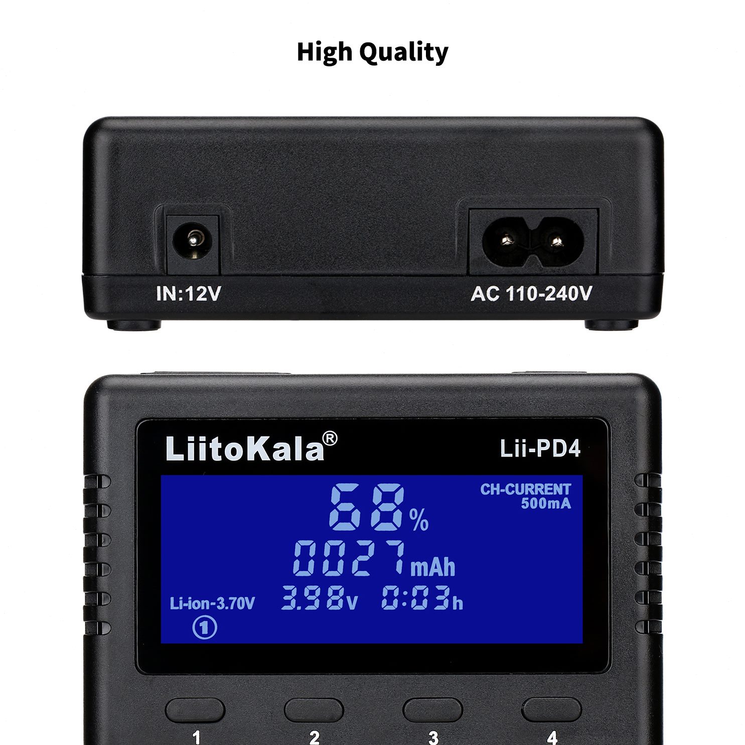 甄选LiitoKala Lii-PD4 18650 26650 21700 锂电池 LCD 充电器