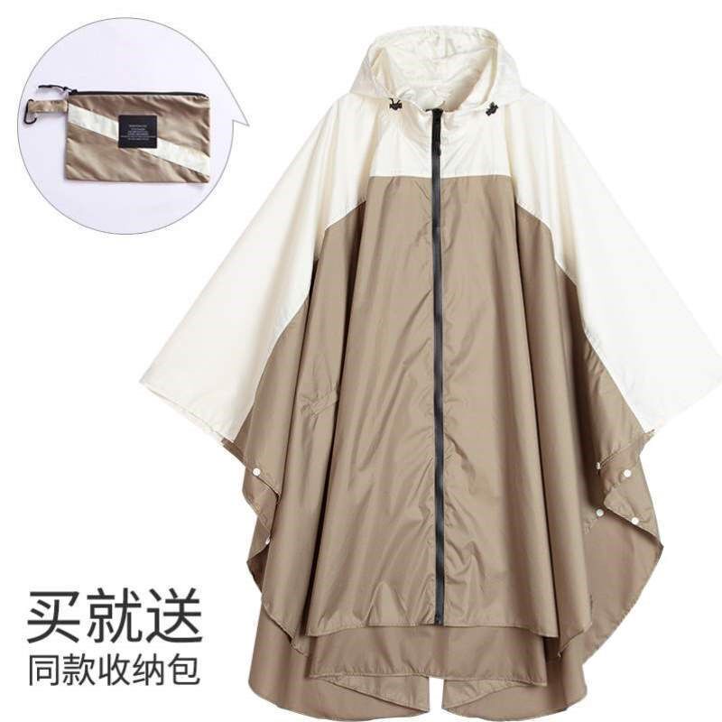 女骑行漂流徒步斗篷雨披暴雨成人骑车防时尚电动车防水雨衣自行车