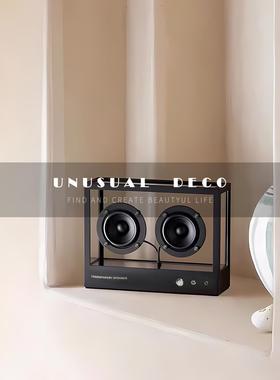 现代简约亚克力金属黑白音响摆件客厅卧室儿童房样板房饰品摆件