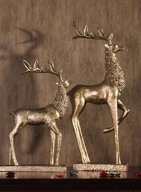 时尚家居饰品 优雅麋鹿摆件 新家装扮用品 欧式电视柜玄关装饰品
