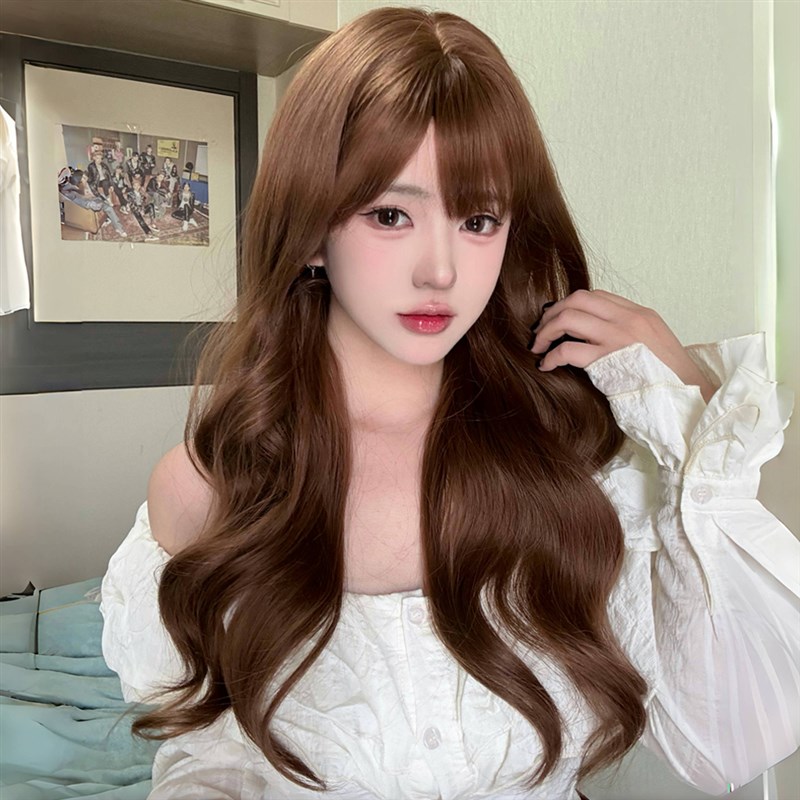 假发女长发长卷发lolitav焦糖暖棕色大波浪JK自然蓬松全头套仿真