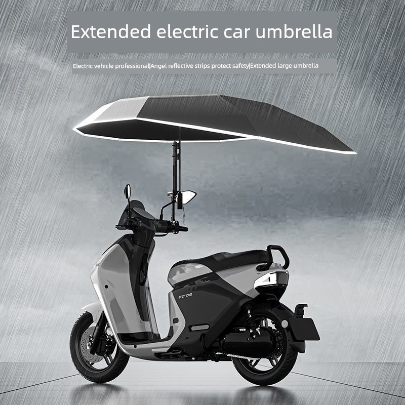 电动车超强抗风雨伞加长加大折叠加固结实防风晴雨两Y用遮阳偏心