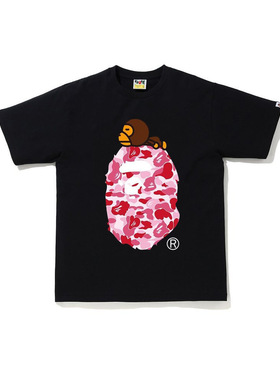 跨境批发供货外贸潮牌260g重磅bape猿人头鲨鱼短袖鲨鱼猴子T恤