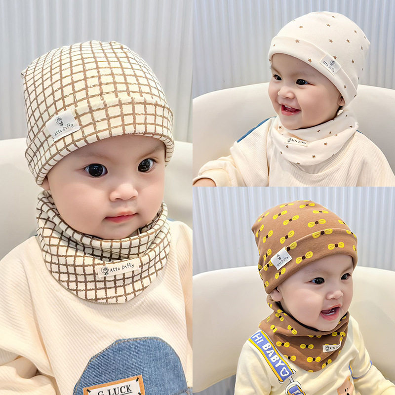 秋冬季新品棉质宝宝套头帽围脖套装 透气吸汗儿童帽子围巾两件套,服饰配件/皮带/帽子/围巾,二件套,淘宝优惠券,粉丝福利购,淘宝优惠卷
