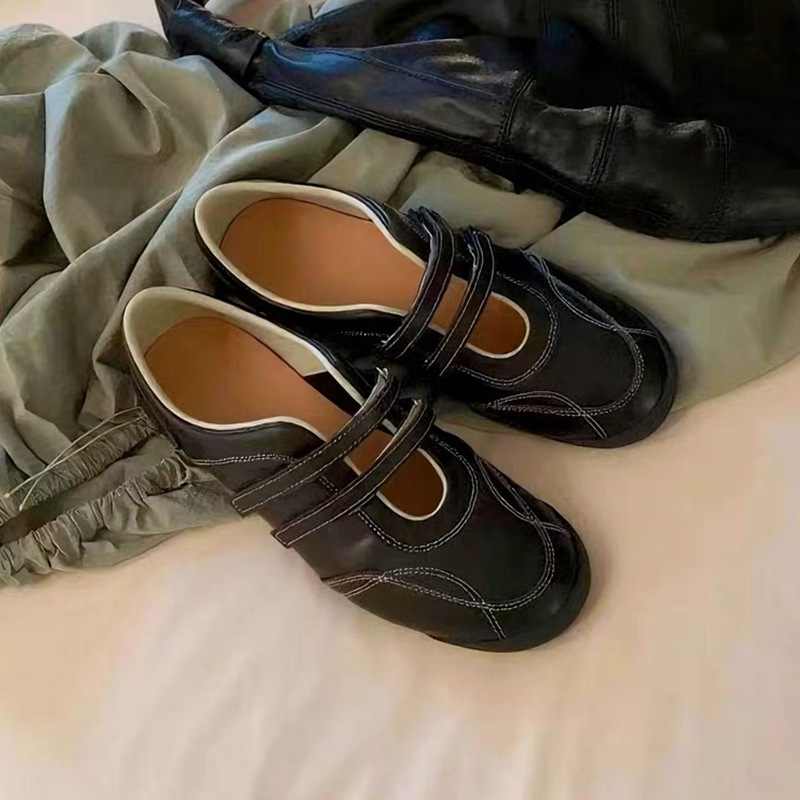 牛皮版~超软魔术贴内增高平底