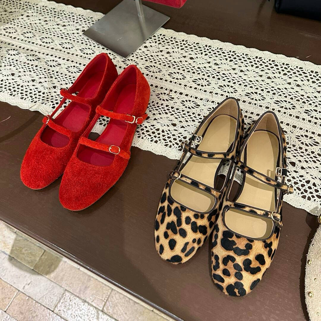 羊皮版~韩版真皮新款小众豹纹