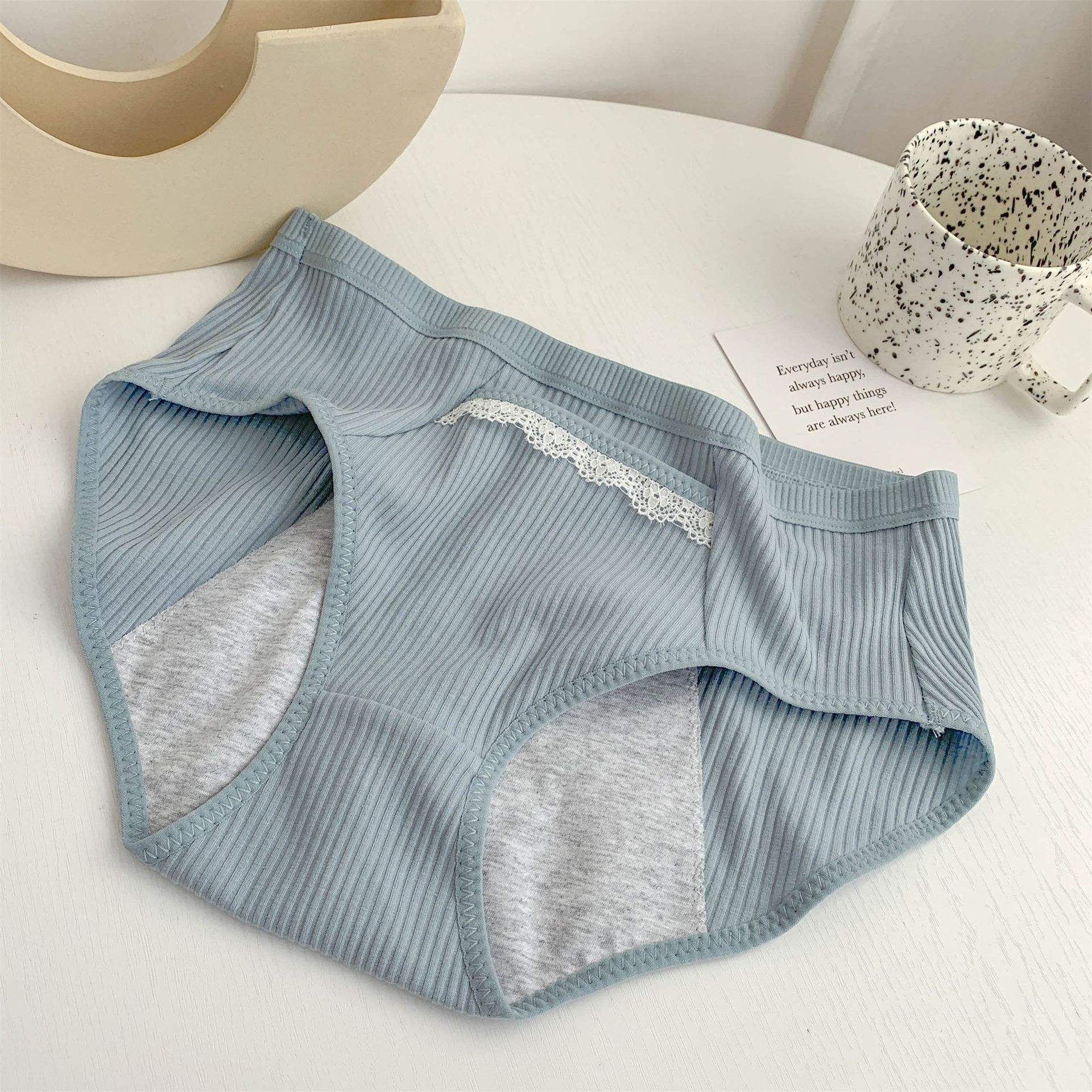 姨妈口袋裤女士月经期棉防漏中腰