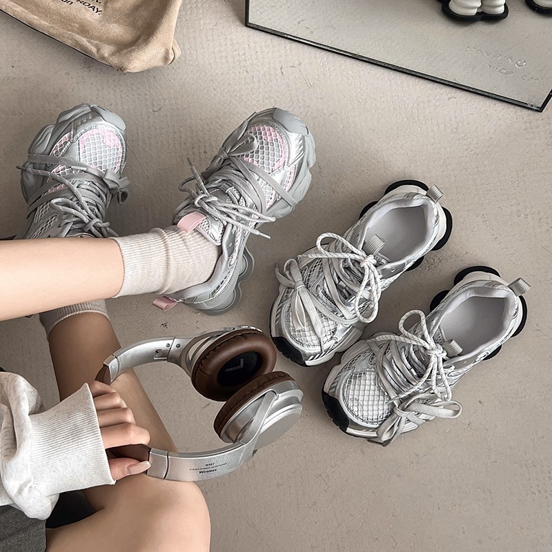 网红同款厚底老爹鞋女款2025新款