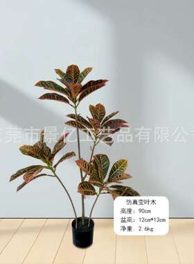 仿真绿植黑胶盆变色木盆景家居办公装饰落地式造景树植假树摆件