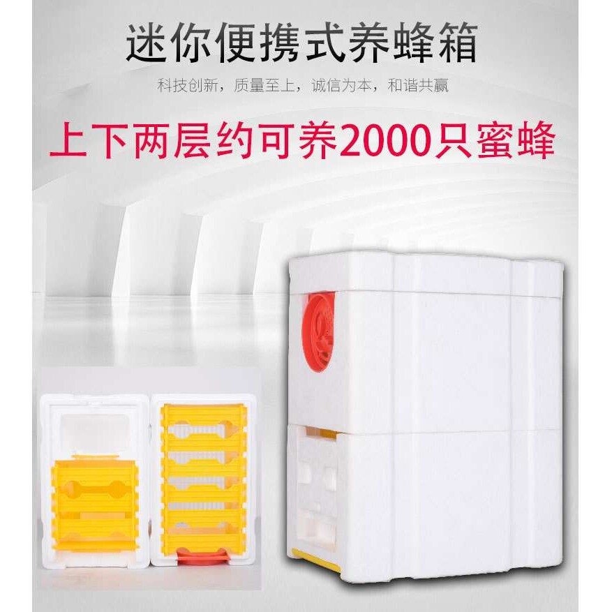 蜂具 双层泡沫蜜蜂箱 小型家用泡沫EPS蜂箱蜂王培育蜜蜂交尾箱