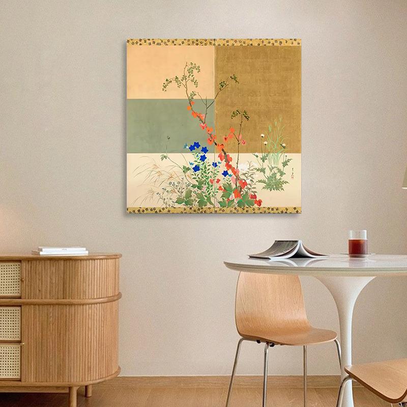 春与秋 现代新中式花日式风景琳派名作客厅玄关卧室墙面装饰挂画图片