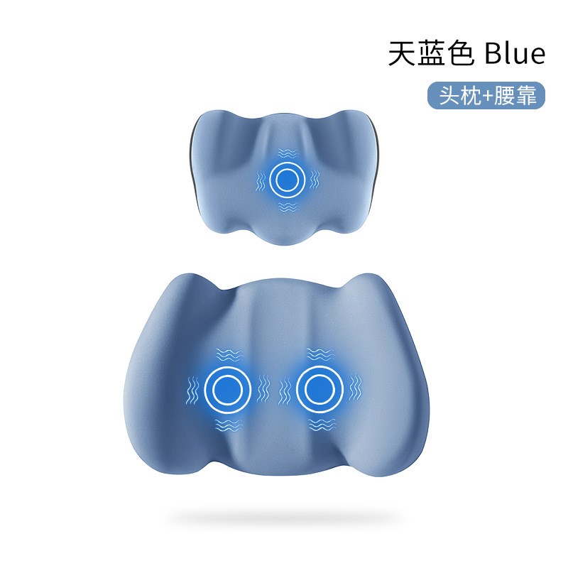 汽车用电动按摩通风头枕脖子护颈枕E车载靠枕车内座椅颈椎枕头一
