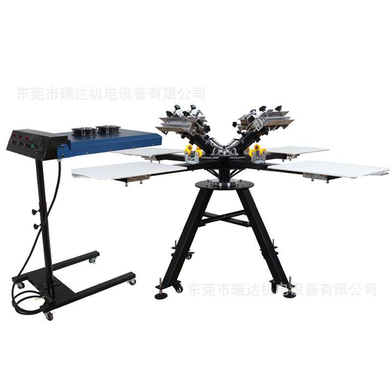 厂家新款手动丝印机印花机4色无纺布丝印机手动4色4工位丝印机