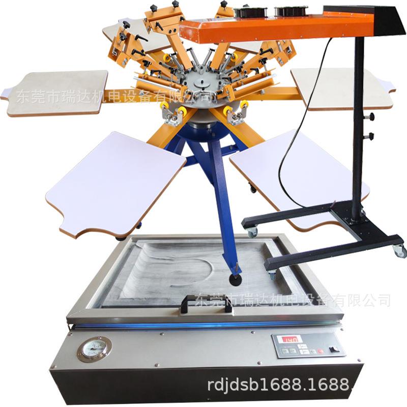 厂家套装六色平面丝印机手动丝网印刷机六色小型印刷印花机