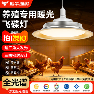 养殖场专用led灯泡全光谱uvb补钙灯鸡鸭禽畜养殖暖黄色节能补光灯