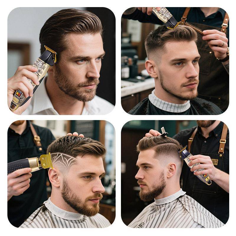 Hatteker电动理发器电推剪头发USB充电发廊油头推白雕刻剪剃光头