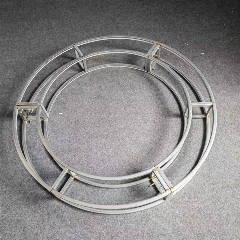 新款婚庆道具铁艺镀锌双层圆环桁架圆形流苏装饰桁架吊环吊顶花环