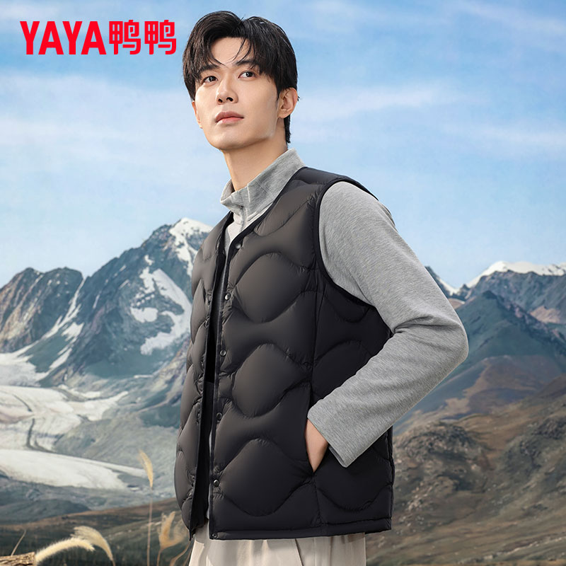 鸭鸭羽绒马甲男轻薄2025冬季新款