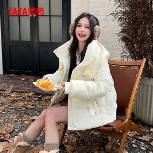 连帽潮流外套 新款 鸭鸭时尚 舒适加厚百搭设计感羽绒服女2025年冬季