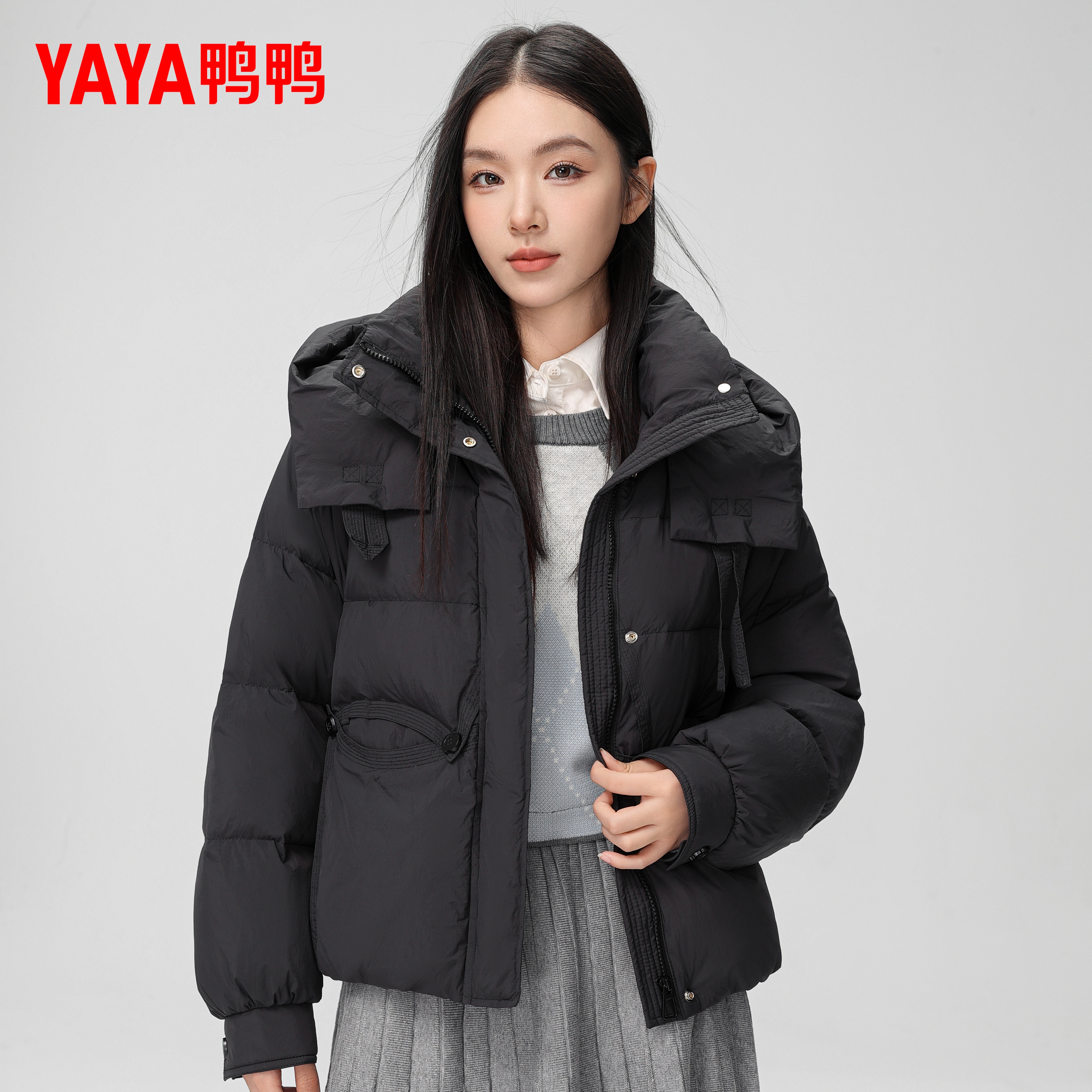 鸭鸭2025年冬季新款短款羽绒服