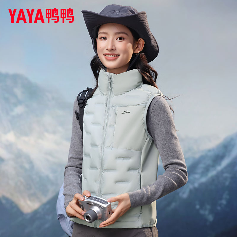鸭鸭轻薄羽绒服马甲内胆鸭绒外套