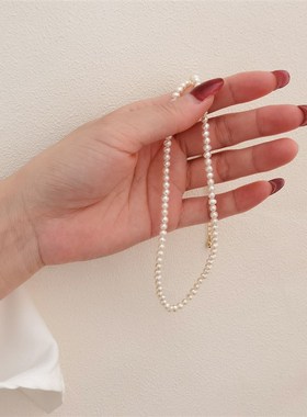 天然珍珠项链 i轻奢网红气质百搭颈链一款两戴2021年新款潮手饰