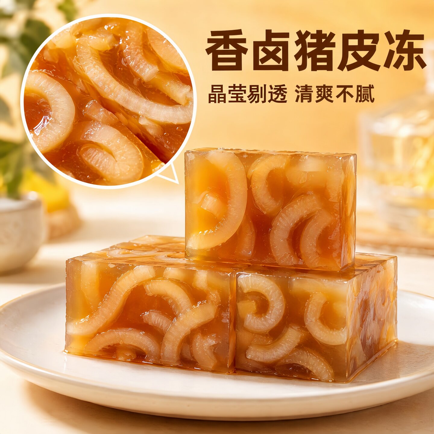 猪皮冻即食下酒菜山东特色熟食猪皮冻整箱凉拌小菜猪皮冻零食小吃