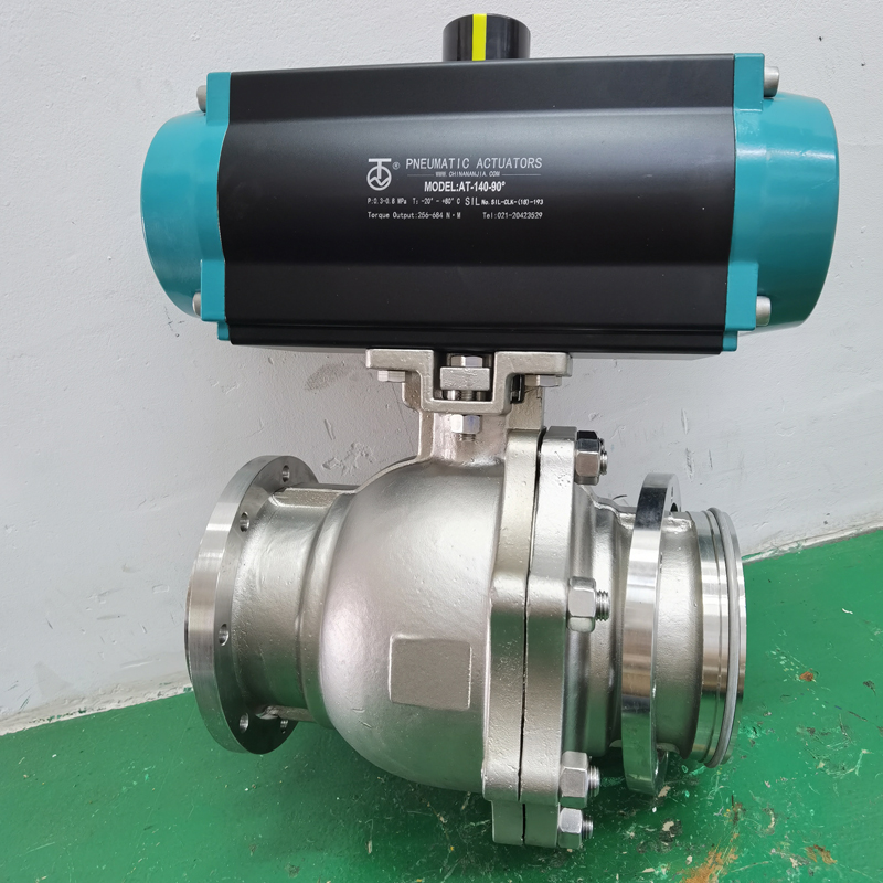 气动高真空球阀活套法兰dn125负压力防爆切断调节阀门GUQ快卸快装