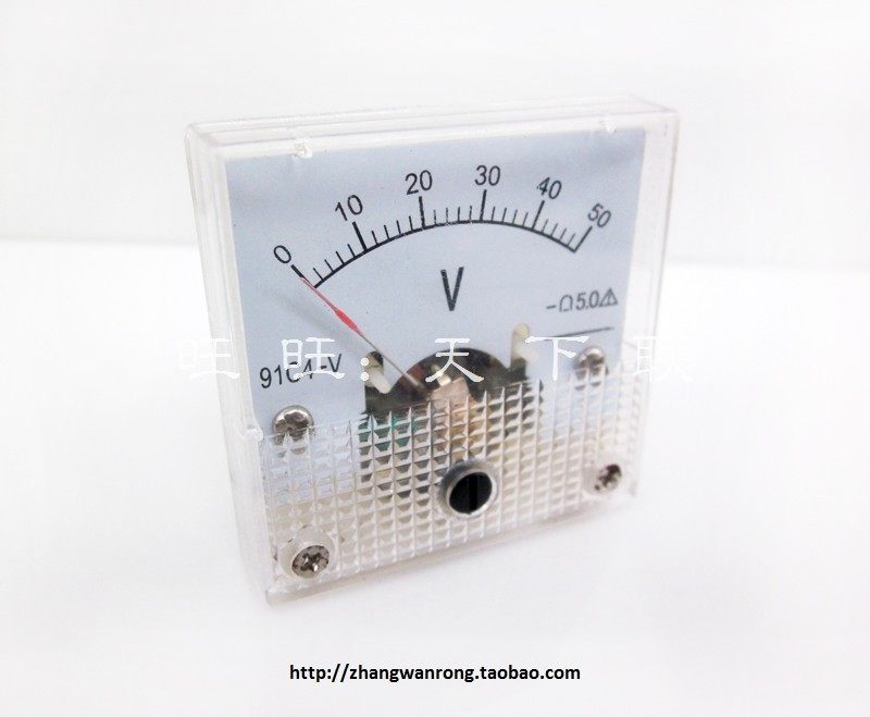 5只起订小表头 91C4-V 机械表指针式直流电流表 91C4-50V电压表