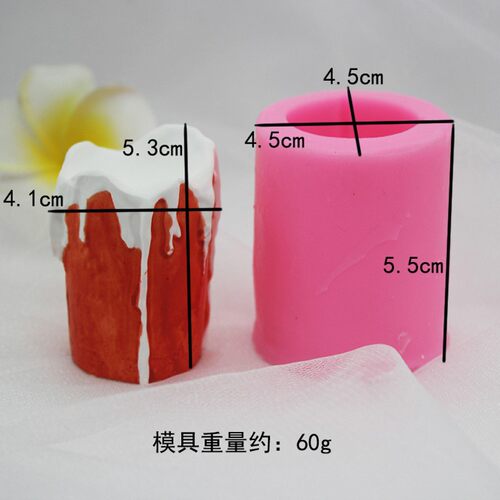 2款蜡烛玫瑰花朵手工皂硅胶模具 车载香薰装饰滴胶diy翻糖烘培模