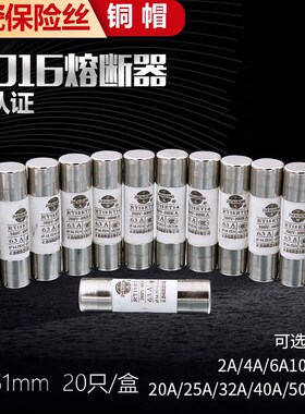 熔断器芯R016 RO16 RT18 32A 40A 50A 63A保险管陶瓷保险丝