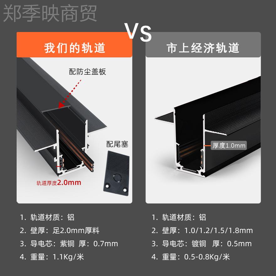 UIK磁吸轨射道灯入式明嵌无装吸灯灯套餐主灯客厅照明卧室线性泛