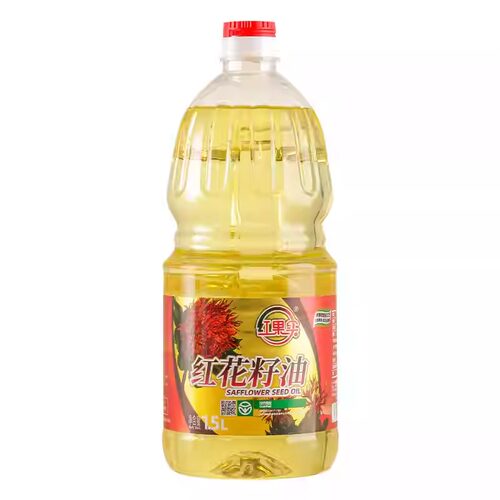 有机红花籽油物理压榨烟点高正宗红花籽亚油酸食用油煎炒烹炸1.5L