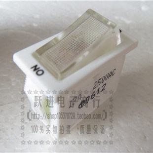 摇臂电源开关 3脚2档带灯翘板 台湾CANAL嘉尼船型开关 15A125V