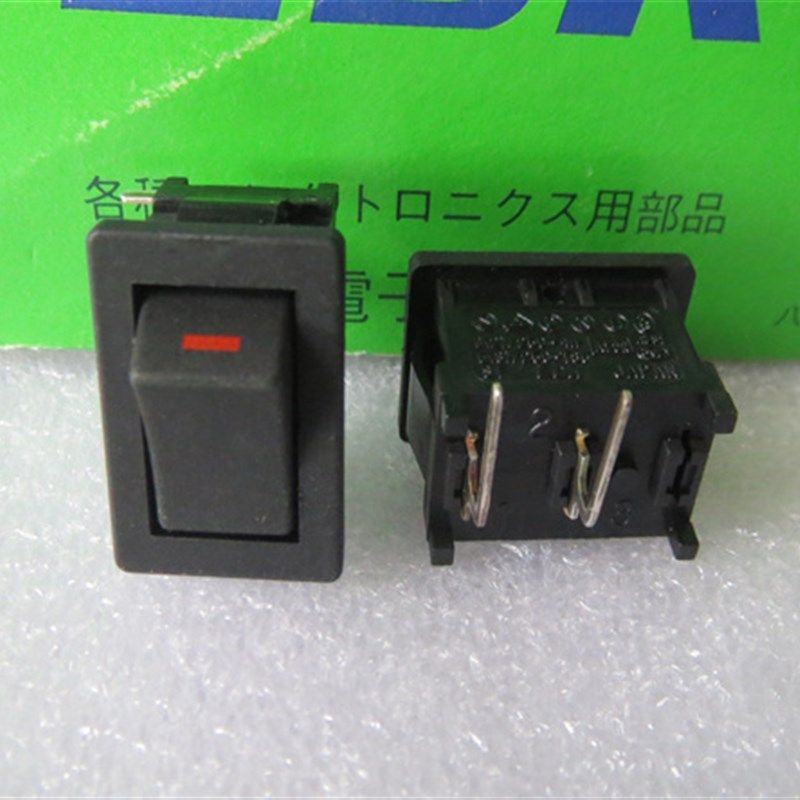 进口日本EDK SF-W1P1A船型开关2脚弯脚2档翘板摇臂电源开关3A250V